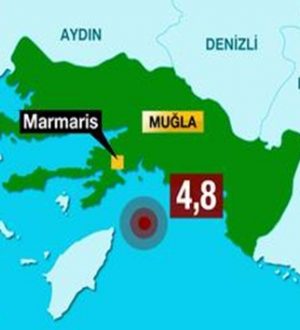 Muğla’nın Marmaris ilçesi açıklarında 5.4 büyüklüğünde deprem oldu