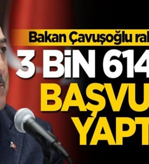 Mevlüt Çavuşoğlu: 3 bin 614 kişi başvuru yaptı