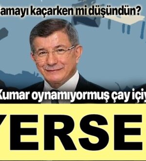 Ahmet Davutoğlu’nun il Başkanı  Kumar oynamıyormuş çay içiyormuş!