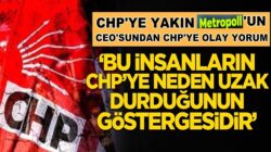 Metropoll Araştırmadan Özer Sencar’dan CHP’ye şok eleştiri geldi