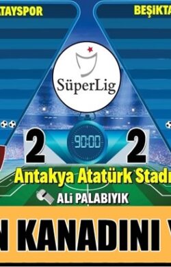 Beşiktaş Atakaş Hatayspor deplasmanında 2 puan bıraktı